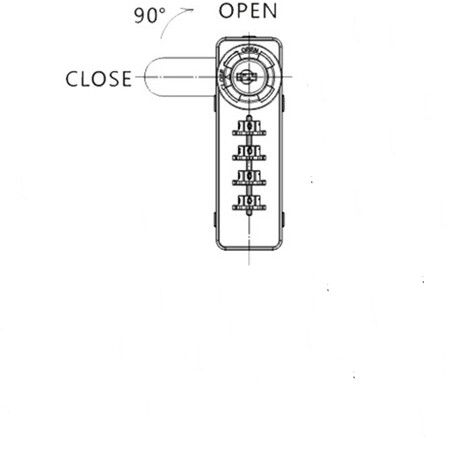 4-Digits Keyless Combination Cam Lock for Vertical Canbinet Doors