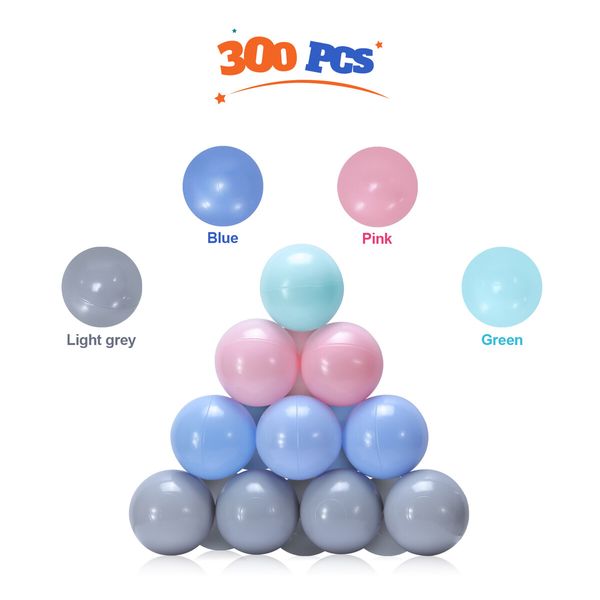 Foam Ball Pit Toy Pool Childrens Softplay Playpen Fence Play Area Activity Centre Babyroom Decoration 300pcs Ocean Balls Indoor Outdoor 