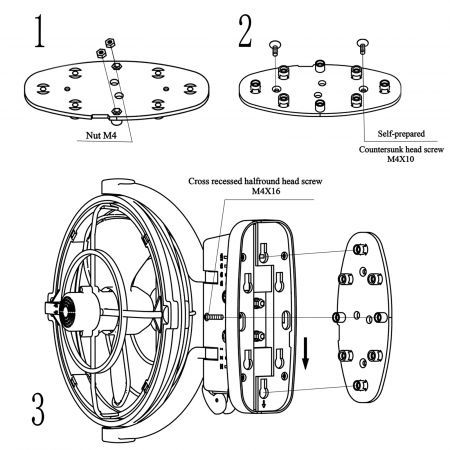 12V 24V Caravan Fan Camping Trailer RV Camper Boat Gimbal Design 360 Degree Campervan Motorhome with Remote Control White