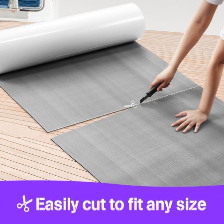 Marine Carpet Boat Flooring Non Slip EVA Foam Decking Matting Mat Sheet Covering Yacht Pad Light Grey