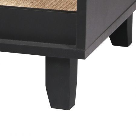 PaWz Enclosed Hooded Cat Litter Box Furniture Scratch Board Side Table Black