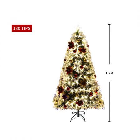 Santaco Christmas Tree 1.2M 4Ft Xmas Decorations Fibre Optic Multicolour Lights