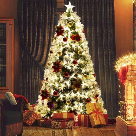 Santaco Christmas Tree 1.5M 5Ft Xmas Decorations Fibre Optic Multicolour Lights