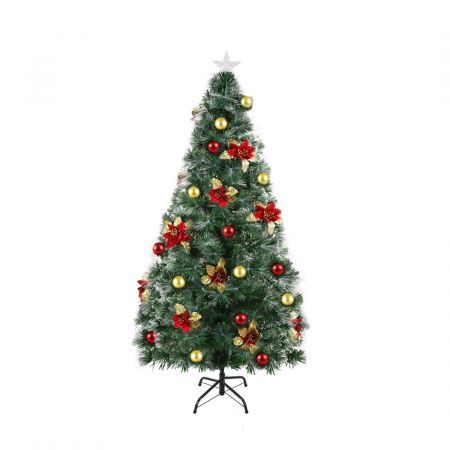 Santaco Christmas Tree 2.1M 7Ft Xmas Decorations Fibre Optic Multicolour Lights