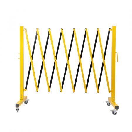 Expandable Portable Safety Barrier With Castors 350cm Retractable Isolation Fence