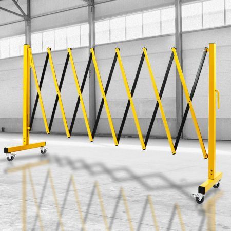 Expandable Portable Safety Barrier With Castors 350cm Retractable Isolation Fence