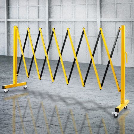 Expandable Portable Safety Barrier With Castors 350cm Retractable Isolation Fence