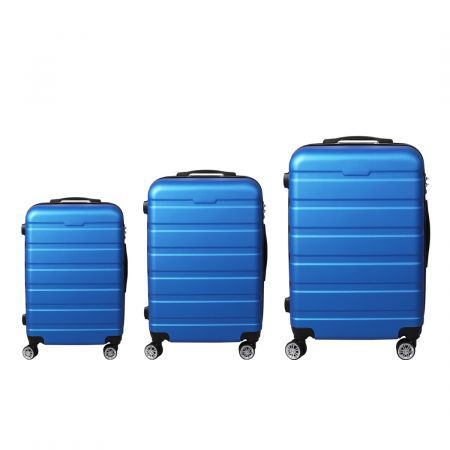 3PC Luggage sets Suitcase Blue