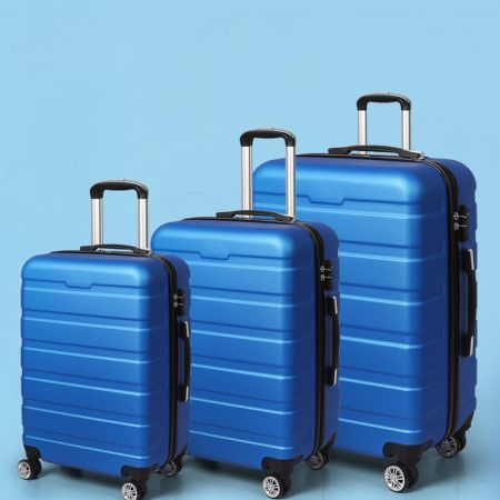 3PC Luggage sets Suitcase Blue