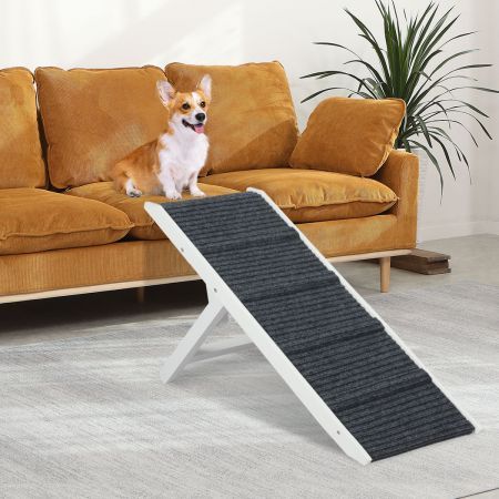 PaWz Adjustable Dog Ramp Height Stair For Bed Sofa Cat Dogs Folding Portable