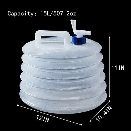 Collapsible Water Bucket Reuseable Foldable Leak Proof Portable Travel Water Bucket for Outdoor(15L)