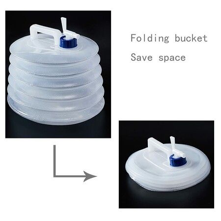 Collapsible Water Bucket Reuseable Foldable Leak Proof Portable Travel Water Bucket for Outdoor(15L)