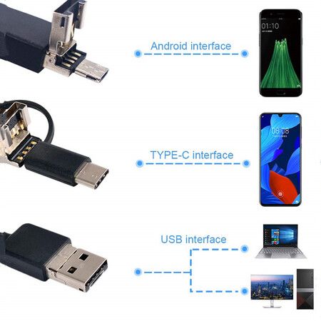 USB Snake Inspection Camera,USB C Borescope,Scope Camera with 8 LED Lights for OTG Android Phone,Windows PC,MacBook (8.0mm,8m/16.4ft)