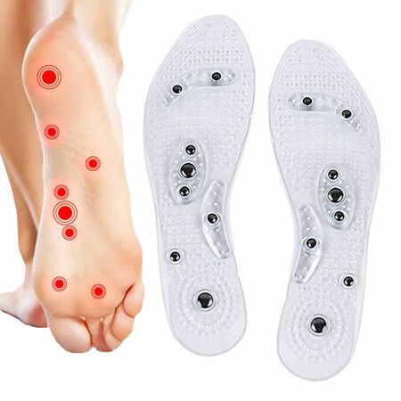 Enhanced Magnetic Shoes Foot Acupressure Insole Magnetic Point Therapy Massage Insole Body Detox Insertion Feet Pads