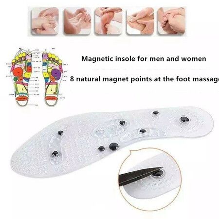 Enhanced Magnetic Shoes Foot Acupressure Insole Magnetic Point Therapy Massage Insole Body Detox Insertion Feet Pads