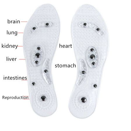 Enhanced Magnetic Shoes Foot Acupressure Insole Magnetic Point Therapy Massage Insole Body Detox Insertion Feet Pads