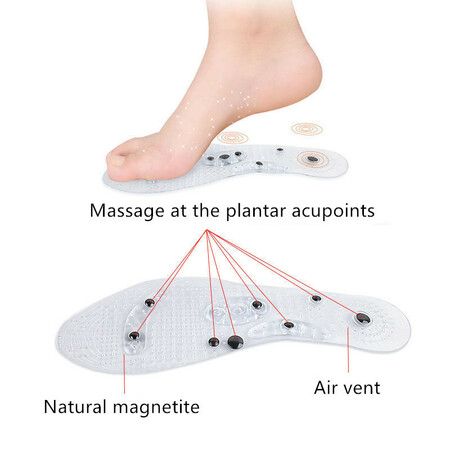 Enhanced Magnetic Shoes Foot Acupressure Insole Magnetic Point Therapy Massage Insole Body Detox Insertion Feet Pads