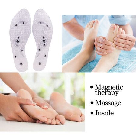 Enhanced Magnetic Shoes Foot Acupressure Insole Magnetic Point Therapy Massage Insole Body Detox Insertion Feet Pads