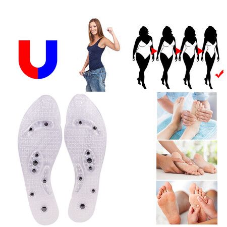 Enhanced Magnetic Shoes Foot Acupressure Insole Magnetic Point Therapy Massage Insole Body Detox Insertion Feet Pads