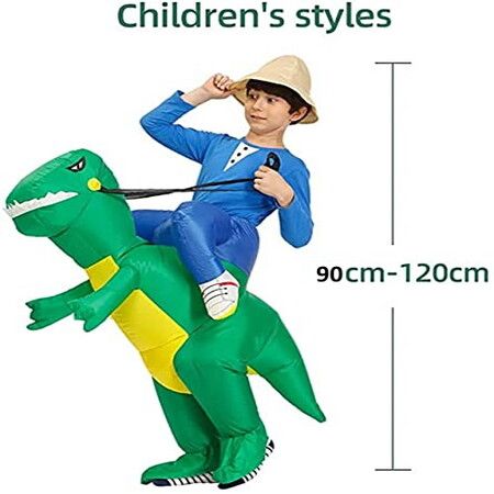 90-120cm Inflatable Christmas Dino  Dinosaur Costume Blow Up Suit Cosplay Costume Christmas Party Halloween