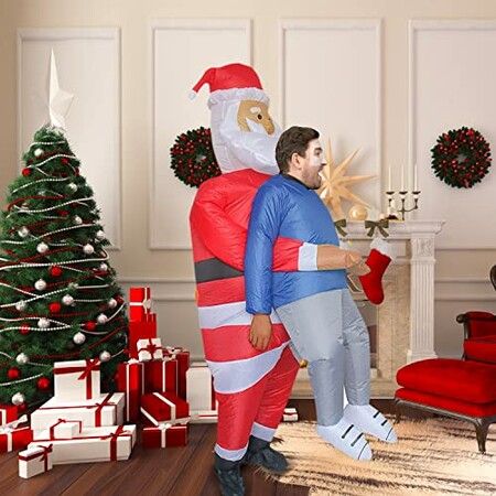 Inflatable Christmas Santa Claus Costume Christmas Party All sizes fit