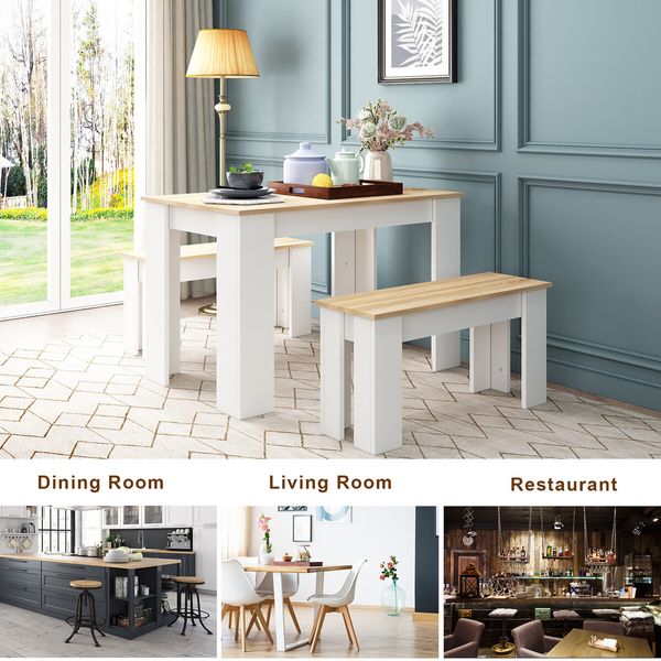 2PCS Kitchen Dining Bench Dinner Room Chair Bed End Hallway Entry Shoe Seat Living Bedroom Stool Furniture Decor