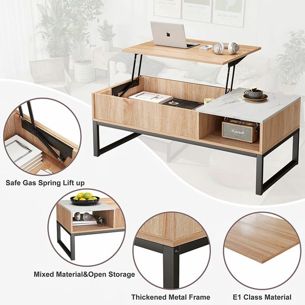 Lift Top Coffee Table Sofa Tea Living Sitting Room Dining Bedroom Furniture Decor Office Working Work Centre Desk with Storage