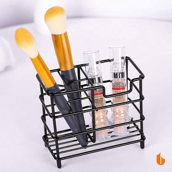 304 Stainless Steel Bathroom Toothbrush Holder Toothpaste Holder Stand Bathroom Accessories Organizer (Silver,Small)