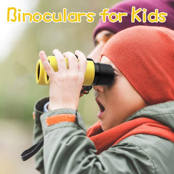 Kids Binoculars Shock Proof Toy Binoculars Set for Age 3-12 Years Old Boys Girls