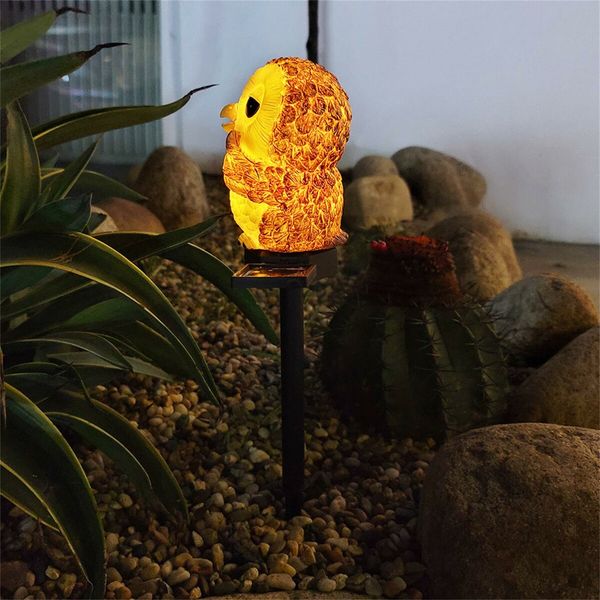 4pcs 4 shapes Solar Powered LED Lights Garden Owl Lawn Lamps Waterproof  Unique Christmas Lights Outdoor Solar Lamps