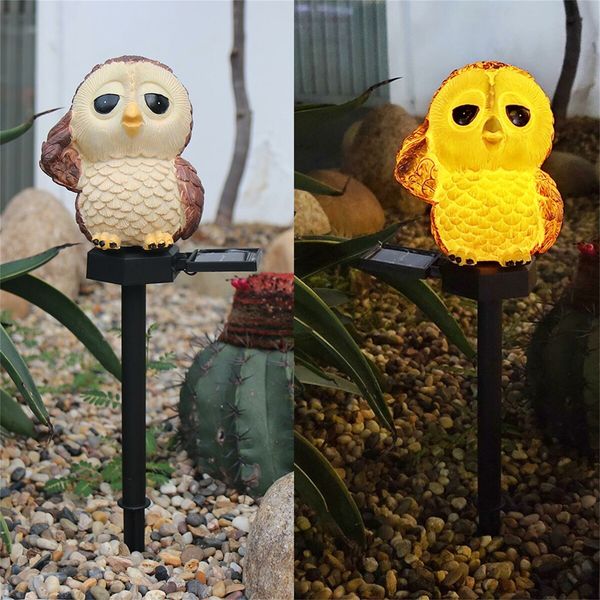 4pcs 4 shapes Solar Powered LED Lights Garden Owl Lawn Lamps Waterproof  Unique Christmas Lights Outdoor Solar Lamps