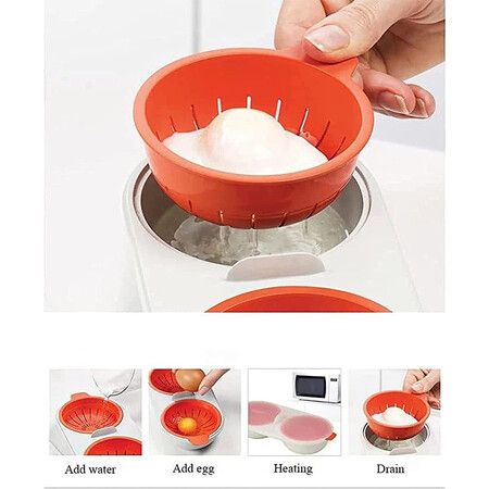 Perfect Poacher Microwavable Double Layer Egg Cooker Cooking Kitchen Tools(1 Pcs)