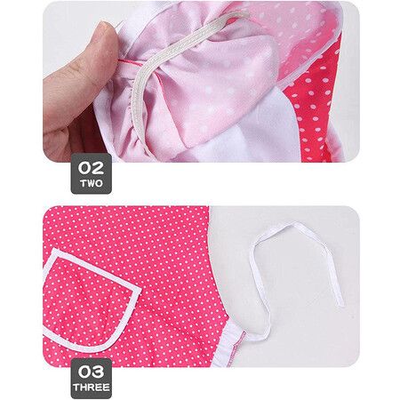 Pretend Play Clothes Apron Gloves Hat Cooker Gift for Kids Girls