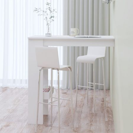 Wall Bar Table White 102x45x103.5 cm Engineered Wood