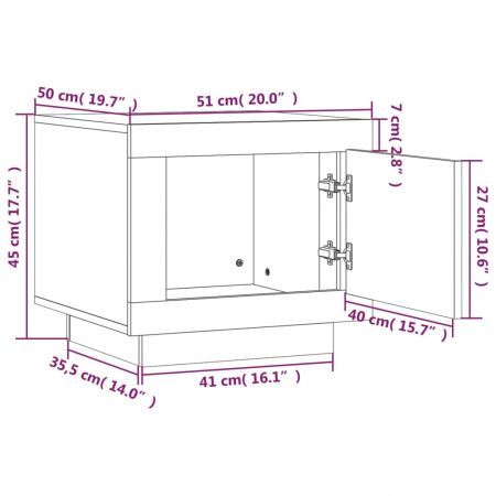 Coffee Table Black 51x50x45 cm Engineered Wood