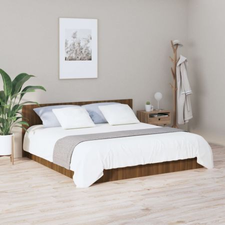 Bed Headboard Brown Oak 200x1.5x80 cm Engineered Wood