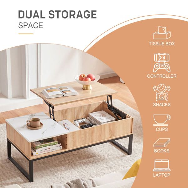 Lift Top Coffee Table Sofa Tea Living Sitting Room Dining Bedroom Furniture Decor Office Working Work Centre Desk with Storage