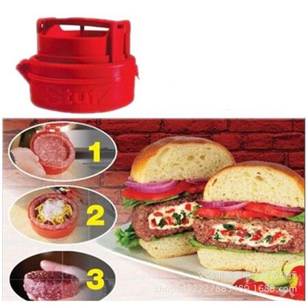 Stuffed Burger Press Hamburger Patty Maker Juicy BBQ Grill