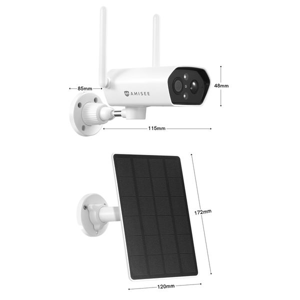 Solar Home Security Camera System House Wireless CCTV IP WiFi Outdoor Indoor 3MP 2K Night Vision AI Motion Detection 2-Way Audio