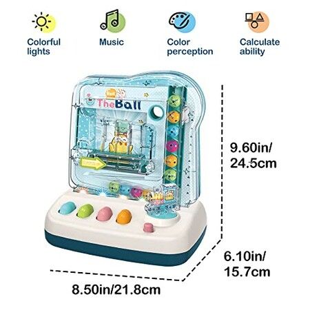 Claw Machine,Automatic Mini Educational and Learning Toys Intelligent System with Music and Lighting Children The Best Gift (Blue)