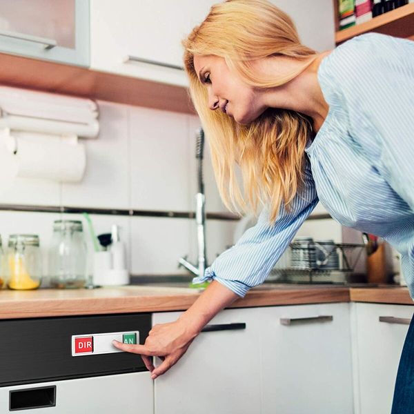 Dishwasher Magnet Clean Dirty Sign Shutter Only Changes When You Push It Non-Scratching Strong Magnet or 3M Adhesive Options Indicator Tells Whether Dishes are Clean or Dirty (Silver)