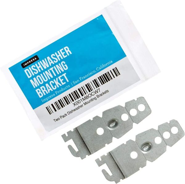 2Pack Undercounter Dishwasher Bracket Replacement - Whirlpool - Compatible - Compare to 8269145/WP8269145 - Replacement Dishwasher Upper Mounting Bracket