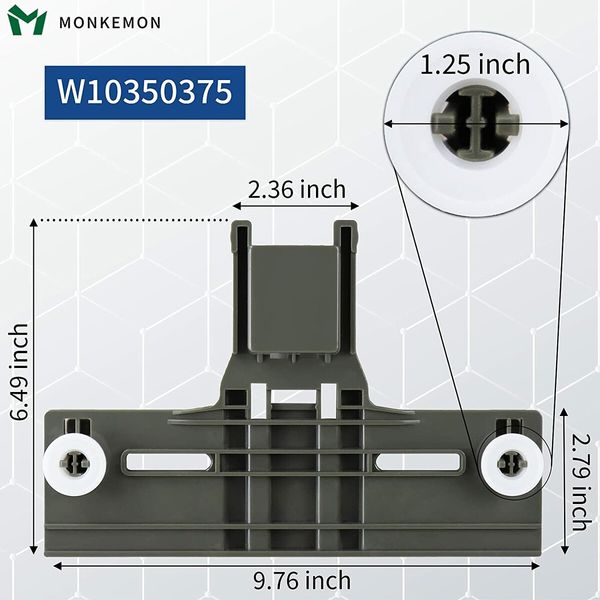 2 Packs W10350375 UPGRADED Dishwasher Replacement Top Rack for kenmore whirlpool Dishwasher Parts,Replace W10712395 AP5957560,Dishwasher Upper Rack Parts Fit for WDT730PAHZ0 WDTA50SAHZ0 WDT970SAHZ0