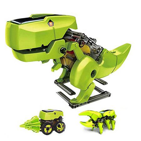 3 IN 1 Solar Assembly Dinosaur Puzzle DIY Assembled Toys Intelligent STEM Robot Toys For Boy 8+