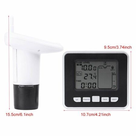 Liquid Level Sensor, Wireless Ultrasonic Tank Liquid Depth Level Meter