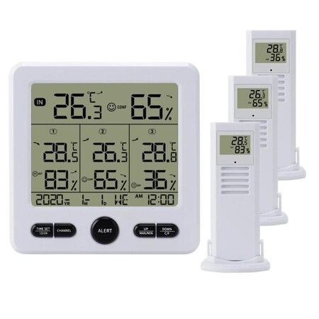 Weather Station Indoor Outdoor Wireless Sensors Digital Thermometer Hygrometer