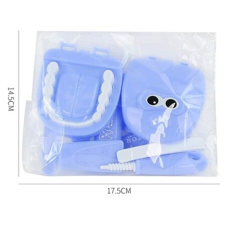 9PCS Plastic Simulation Dentist Play Set Medical Kit Pretend Toy for Kids Role Play Game Col Pink