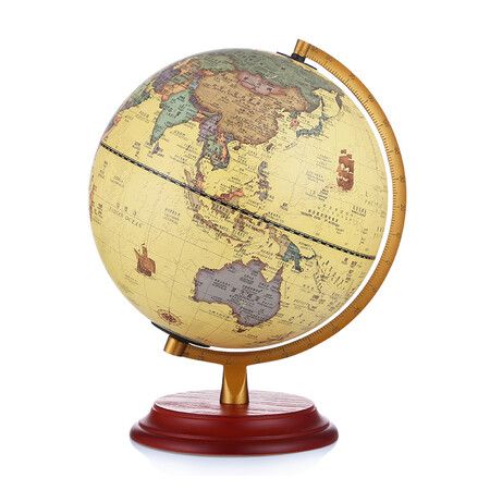 25CM World Globe Antique Desktop Globe Rotating Earth Geography Globe With LED light