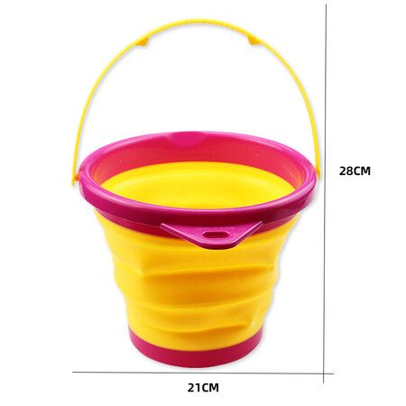 5pcs Beach Sand Toys for Kids Collapsible Sand Buckets Toddler Sandbox Toys Foldable Bucket and Shovel Col RANDOM SEND