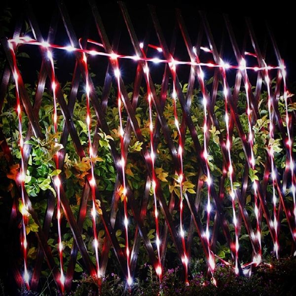 Solar Rope Lights Outdoor Waterproof LED Candy Rope Lights 33ft 100 LEDs Tube String Lights